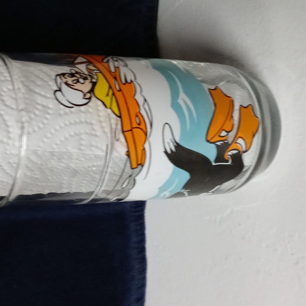 Vintage Looney Tunes Tweety Silvester Granny Drinking Glass - Picture 2 of 4